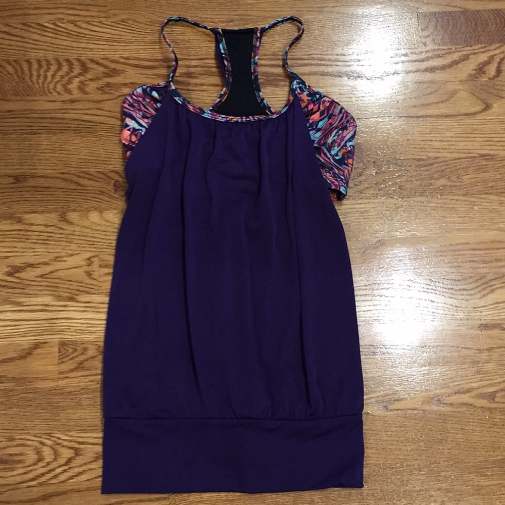 Onzie Tank With Built In Contrasting Bra M/L